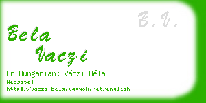 bela vaczi business card